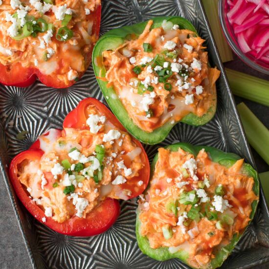 Buffalo Chicken Stuffed Peppers