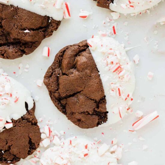 Dipped Chocolate Peppermint Cookies