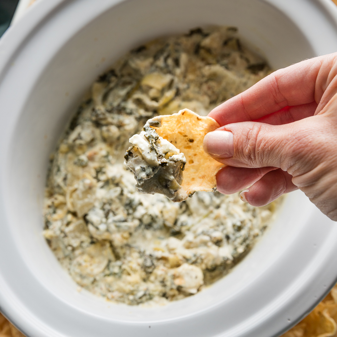 Skinny Spinach Artichoke Dip