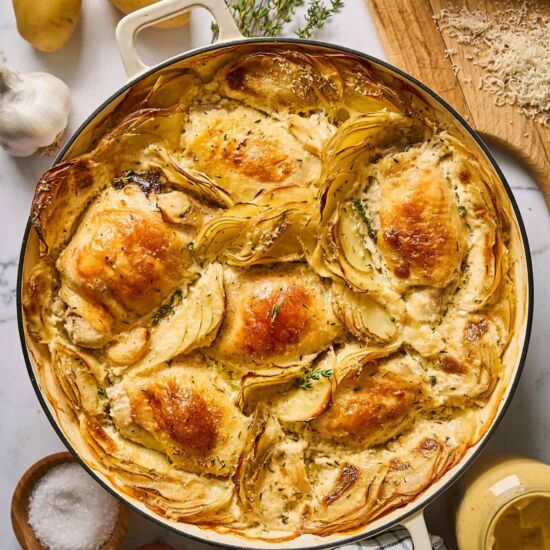 Chicken and Dauphinoise Potatoes