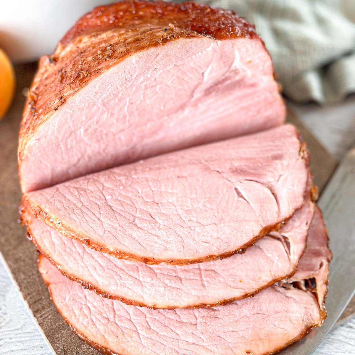 Dutch Oven Ham With Maple Glaze