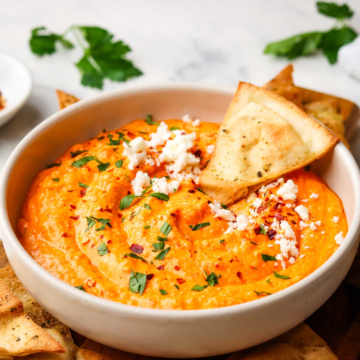 Feta and Roasted Red Pepper Dip