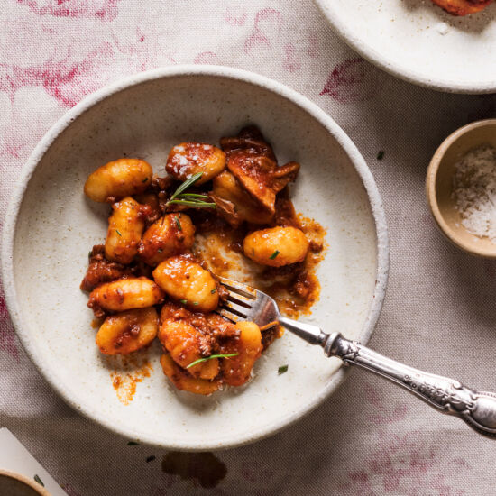 Ragu Gnocchi with Beef and Mushroom