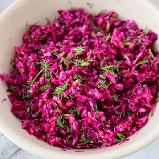Easy Red Cabbage Salad with Dill
