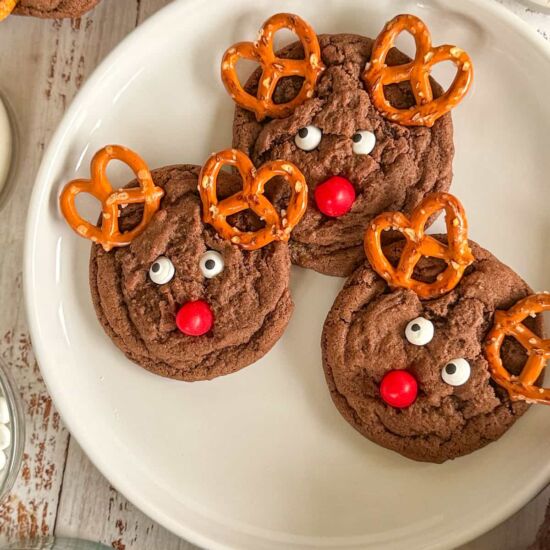 Chocolate Reindeer Cookies