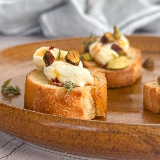 Ricotta & Hot Honey Crostini