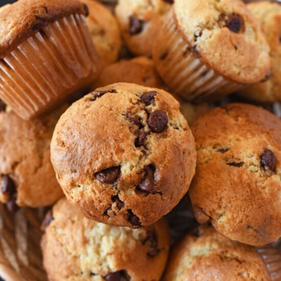 Sourdough Chocolate Chip Muffins