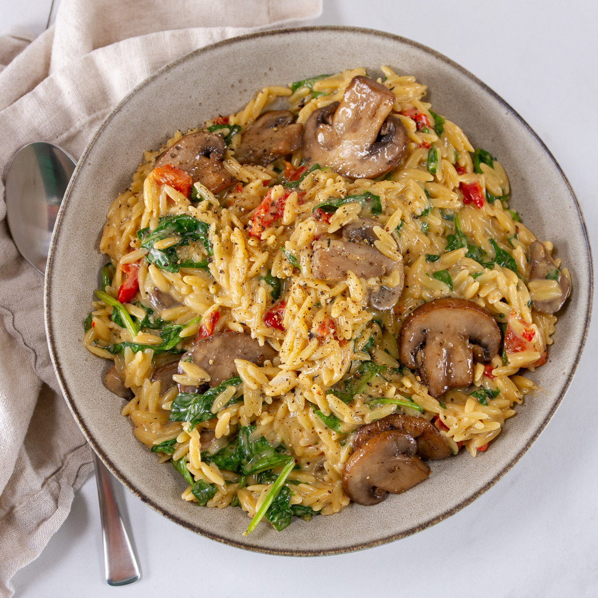 Creamy Mushroom Orzo