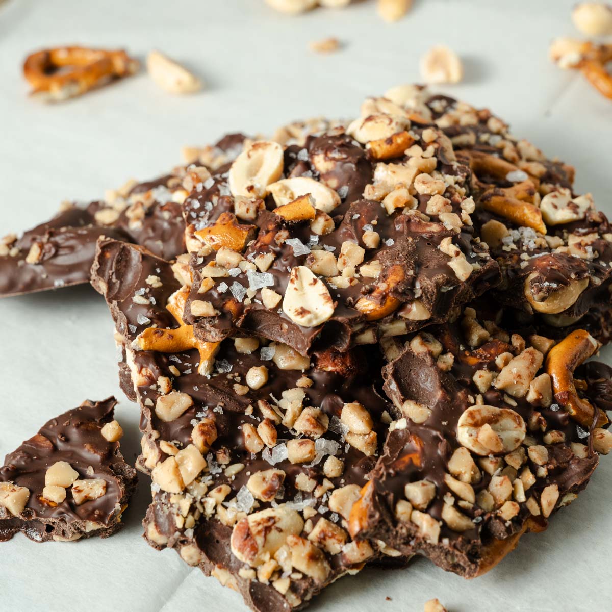 Sweet and Salty Chocolate Bark