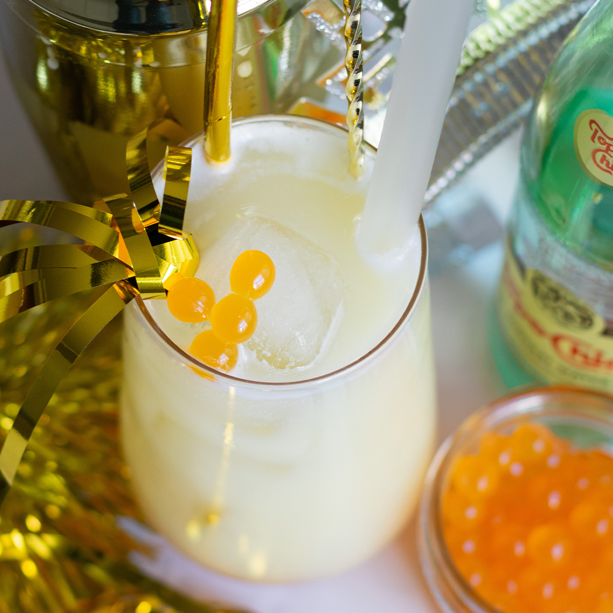 Ball Drop Boba Mocktail