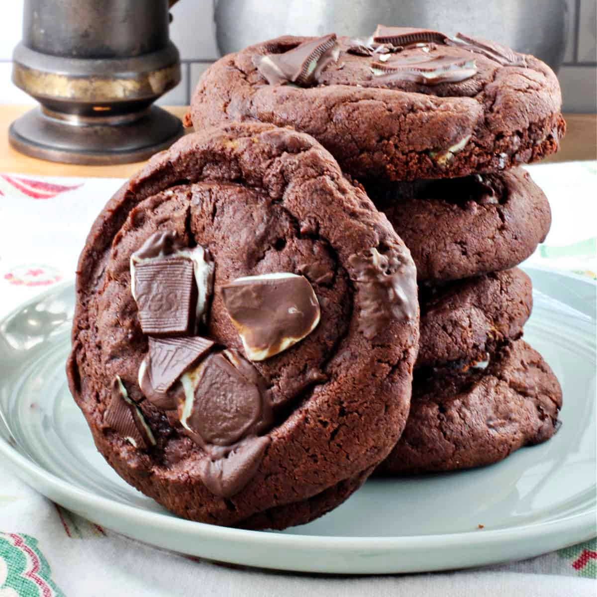 Chocolate Mint Chip Cookies
