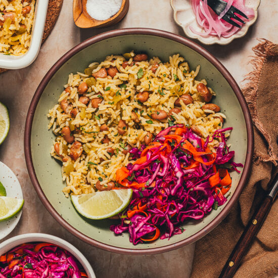 Baked Green Chili Rice & Beans