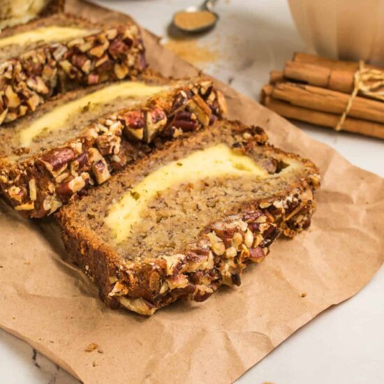 Banana Nut Bread with Cream Cheese