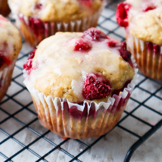 Banana and Raspberry Muffins
