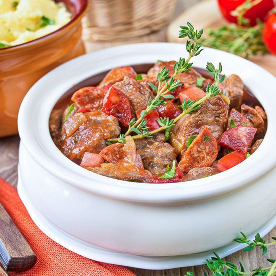 Hearty Beef Stew with Chorizo