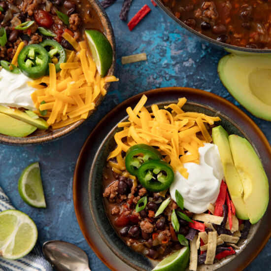Black Bean Chili with Chorizo