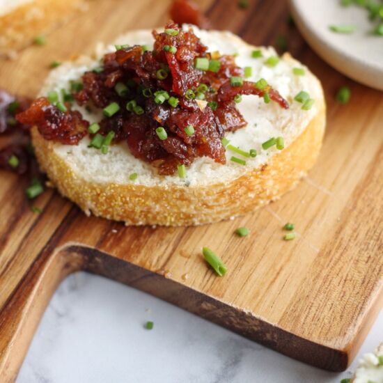 Bourbon Bacon Jam Crostini