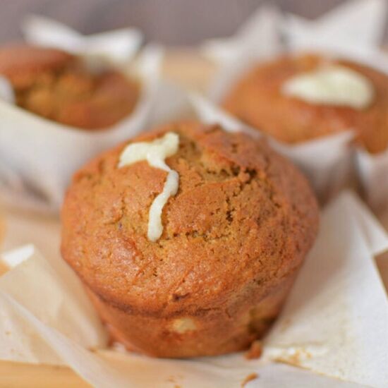 Carrot Cake Cream Cheese Muffins