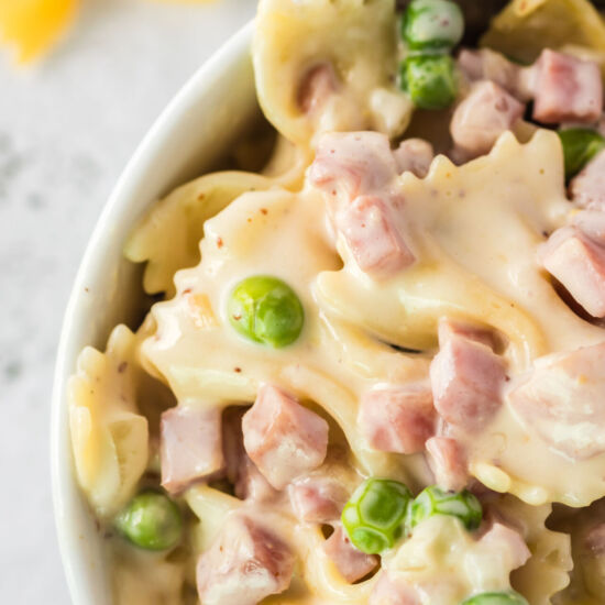 Creamy Pasta with Ham and Peas