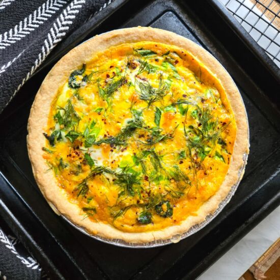 Cheesy Spinach Dill Quiche