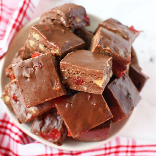 Chocolate Cherry Nut Fudge