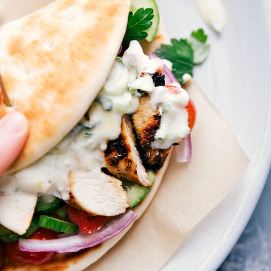 Greek Chicken Gyros