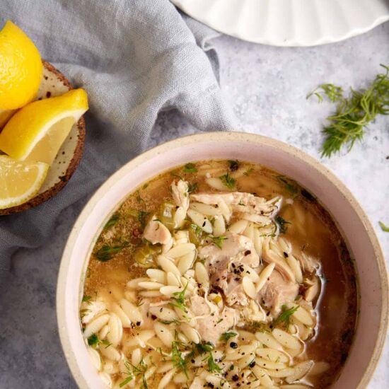 One-Pot Lemon Chicken Orzo Soup