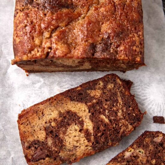 Marbled Chocolate Banana Bread