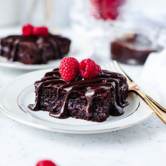 Chocolate Raspberry Dump Cake