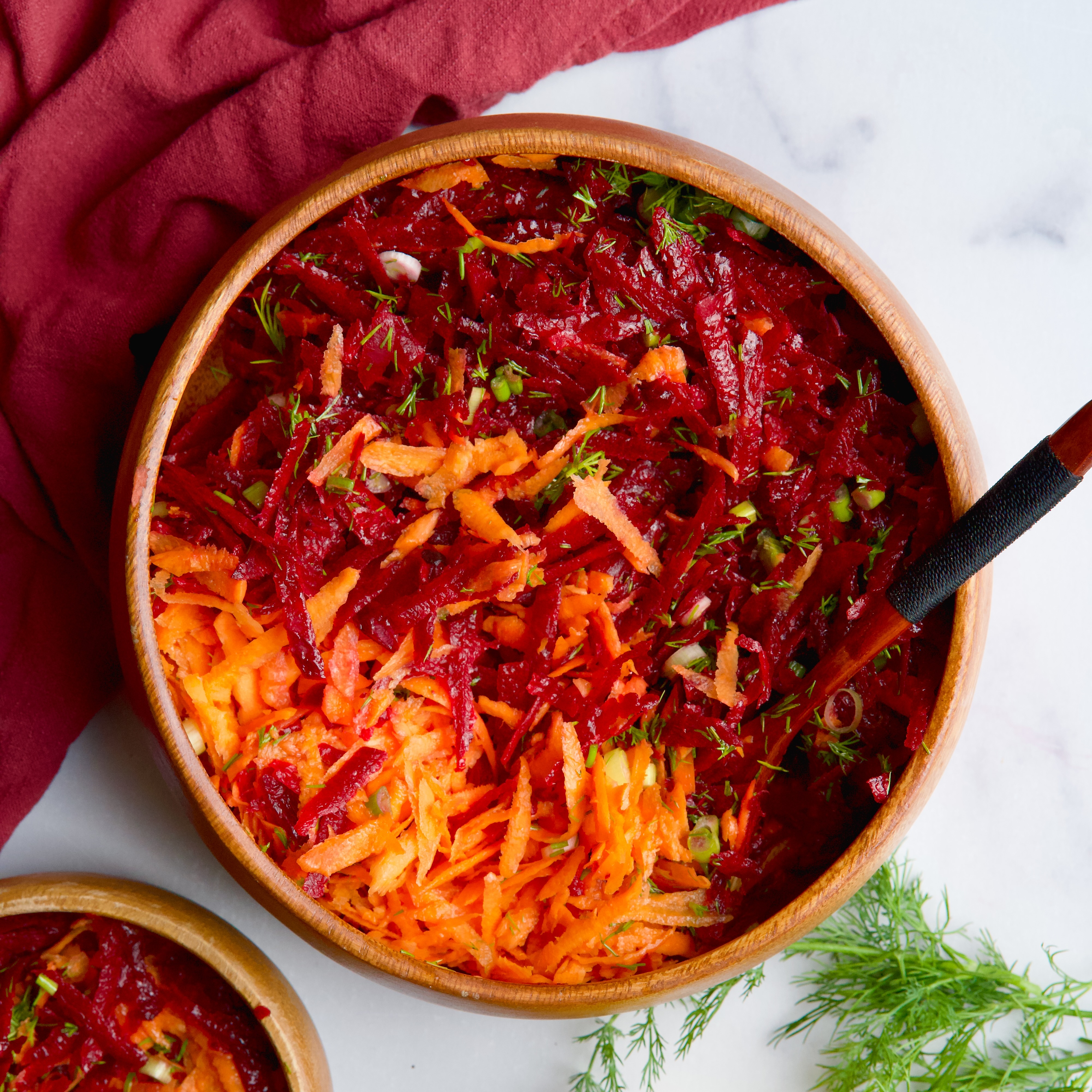 Shredded Beet And Carrot Salad