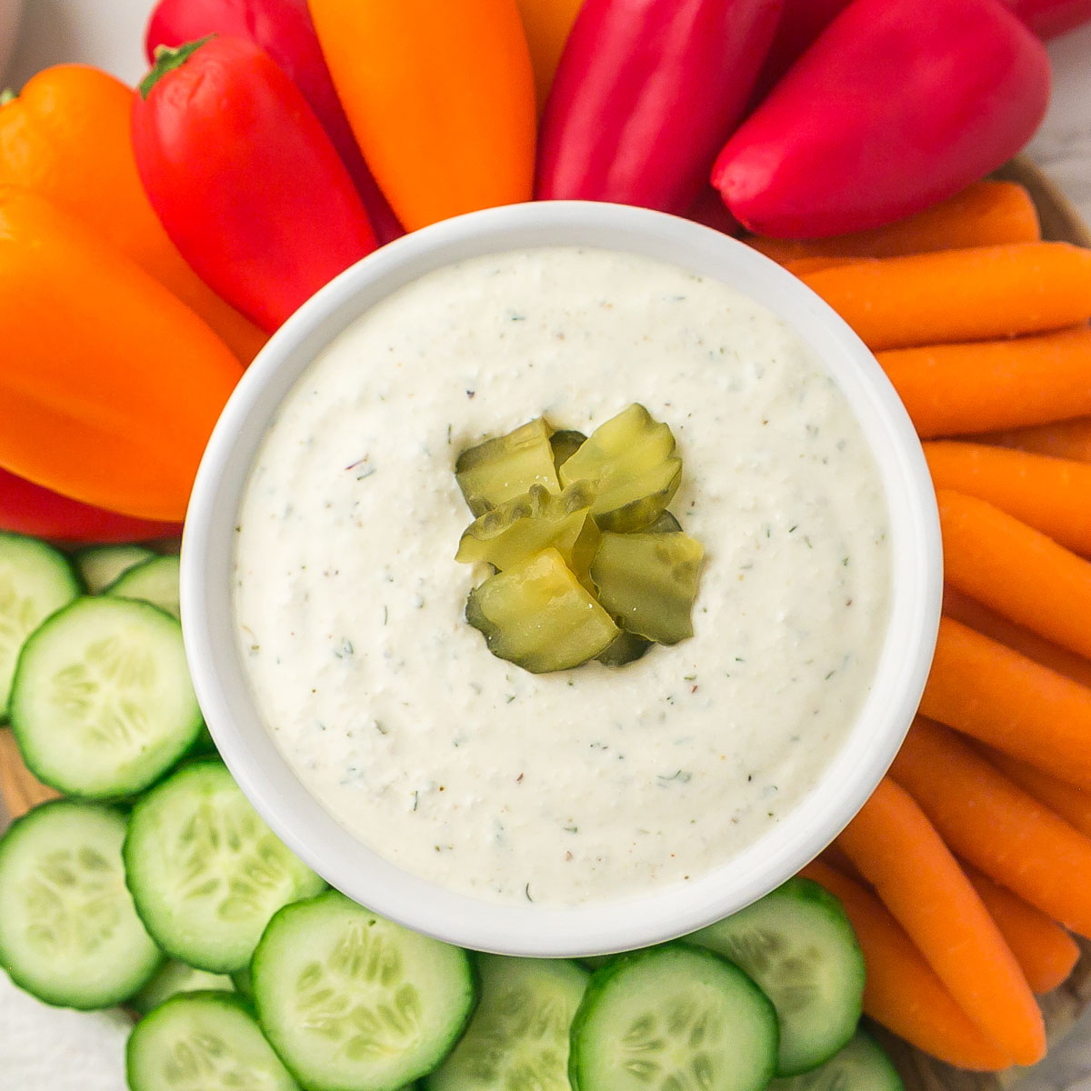 Dill Pickle Dip with Cottage Cheese
