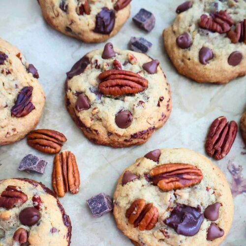 Pecan and Chocolate Chip Cookies
