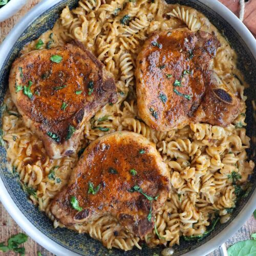 Pasta and Pork Chops