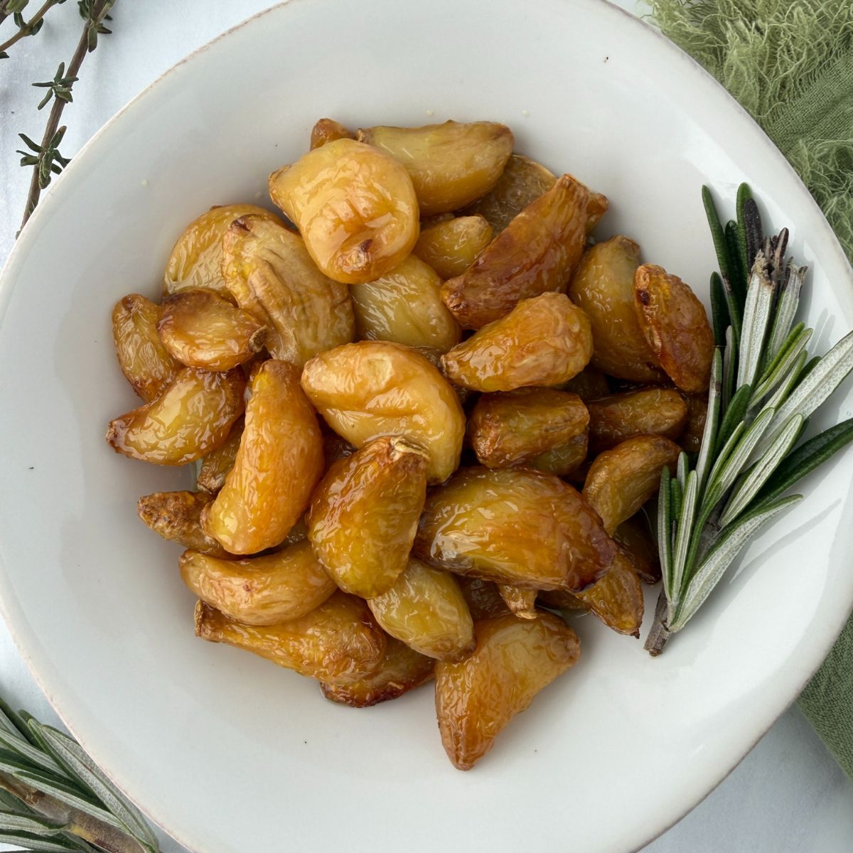 Garlic Confit With Thyme & Rosemary