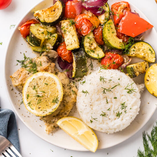 Sheet Pan Greek Chicken and Veggies