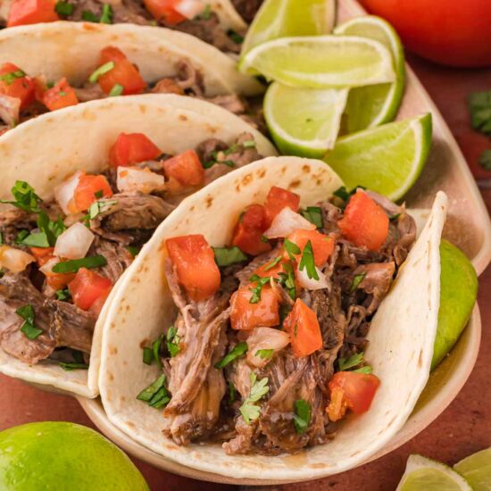 Slow Cooker Shredded Beef Tacos