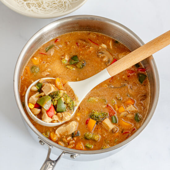 High Protein Vegan Tofu Noodle Soup