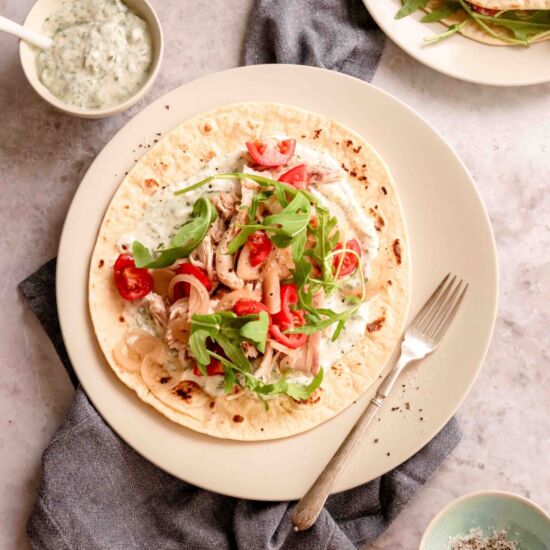 Chicken Rotis with Herb Yoghurt