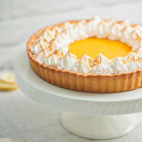 Lemon Curd Tart with Swiss Meringue