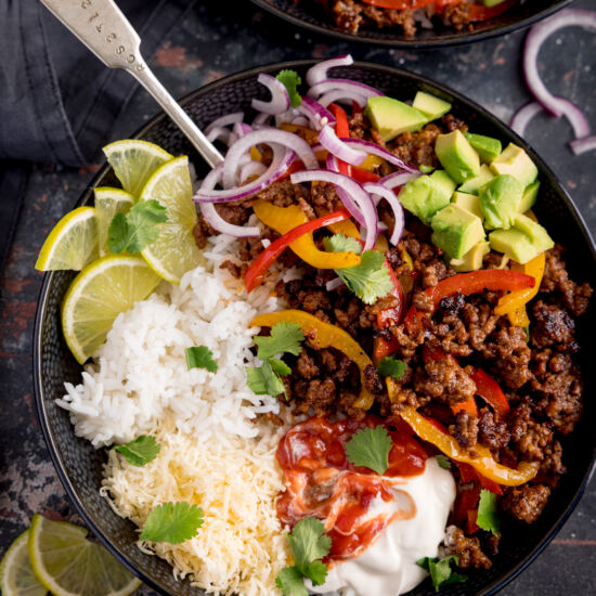 Minced Beef Fajita Bowls