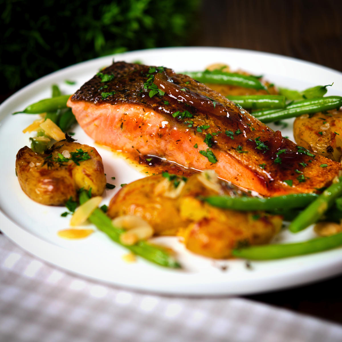 Orange and Marmalade Glazed Salmon