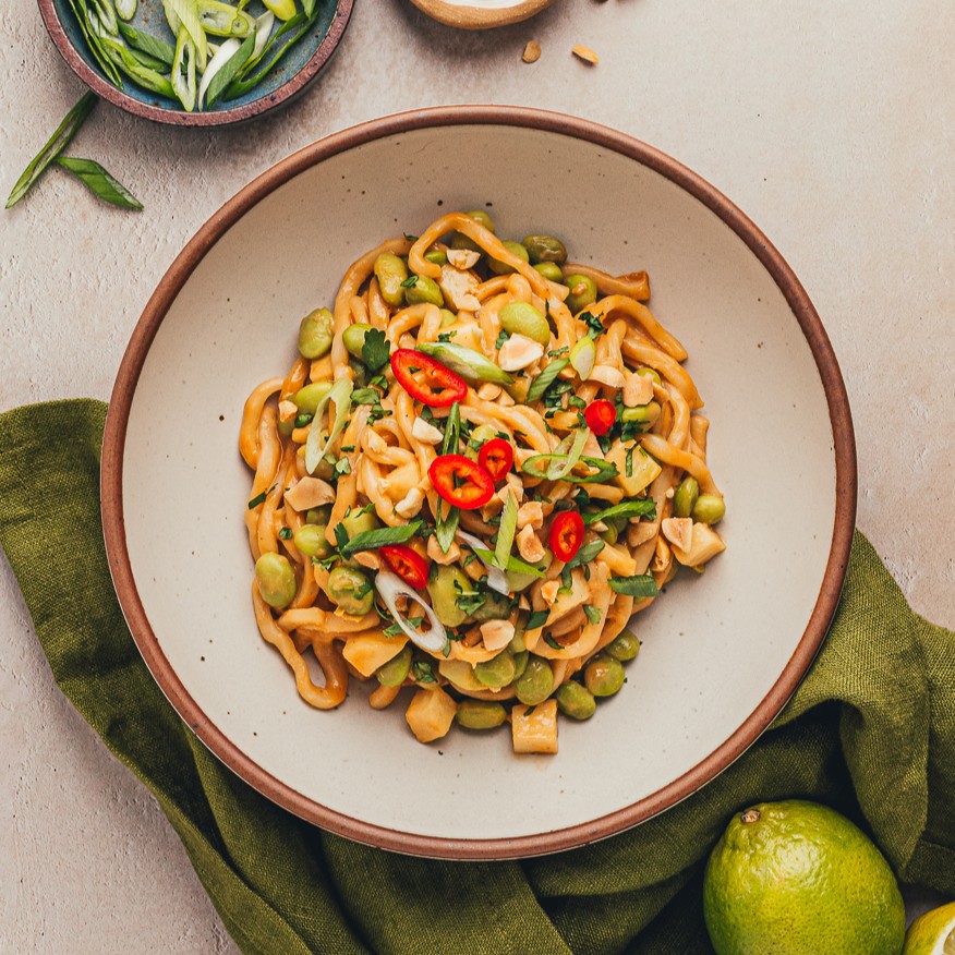 Peanut Noodles with Edamame