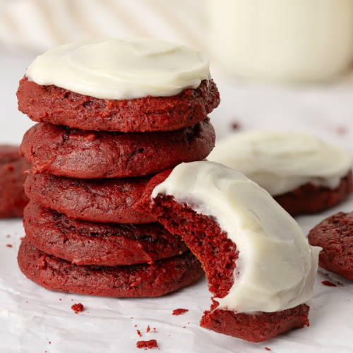 Red Velvet Cake Mix Cookies
