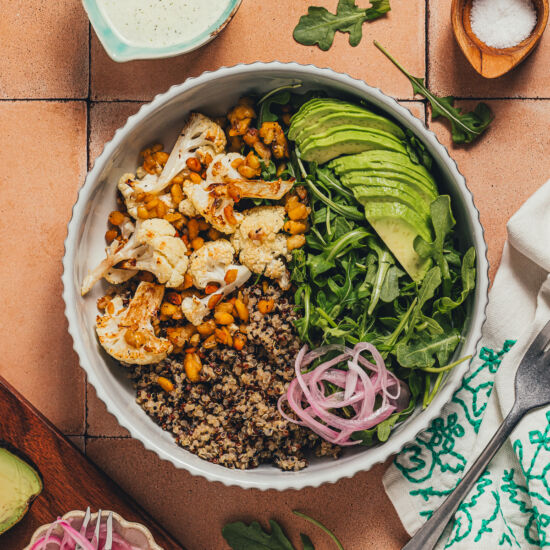 Roasted Cauliflower Tempeh Bowls