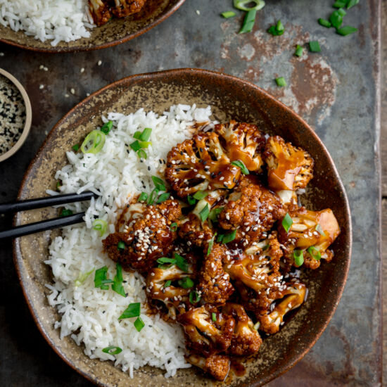 Sticky Sesame Cauliflower