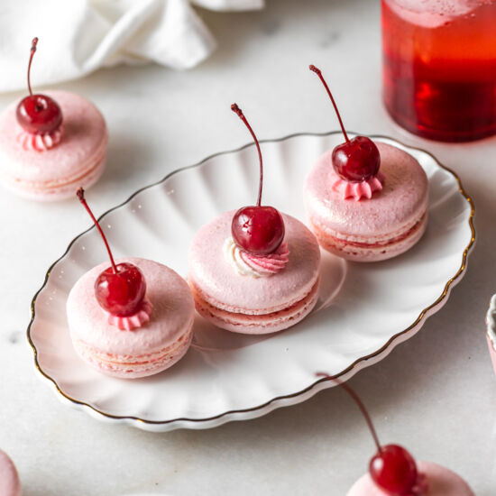 Shirley Temple Macarons