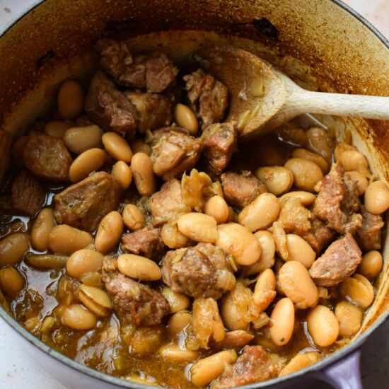 Slow Cooked Pork with Butter Beans