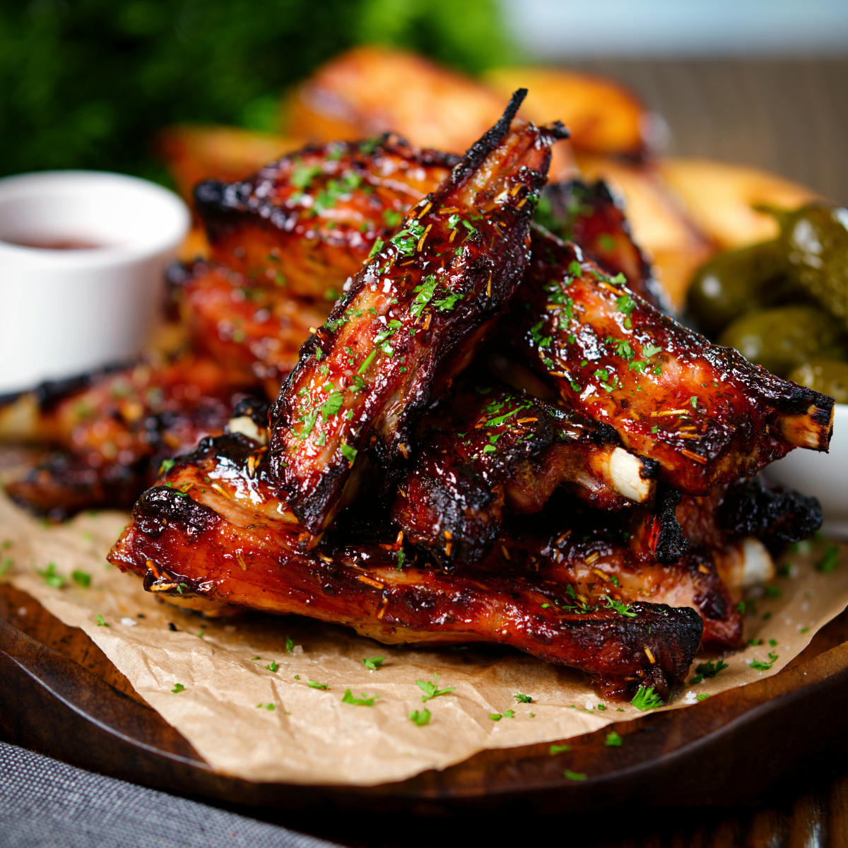 Sticky BBQ Sauce Lamb Spare Ribs