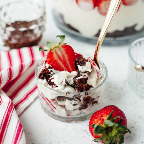 Strawberry Brownie Trifle