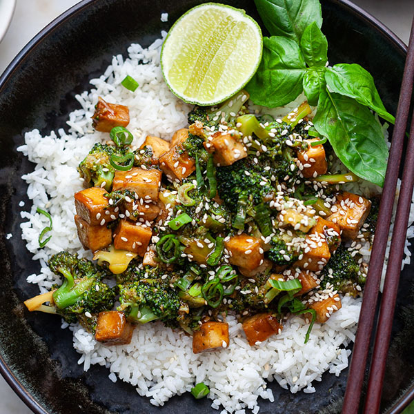 Vegan Teriyaki Tofu and Broccoli